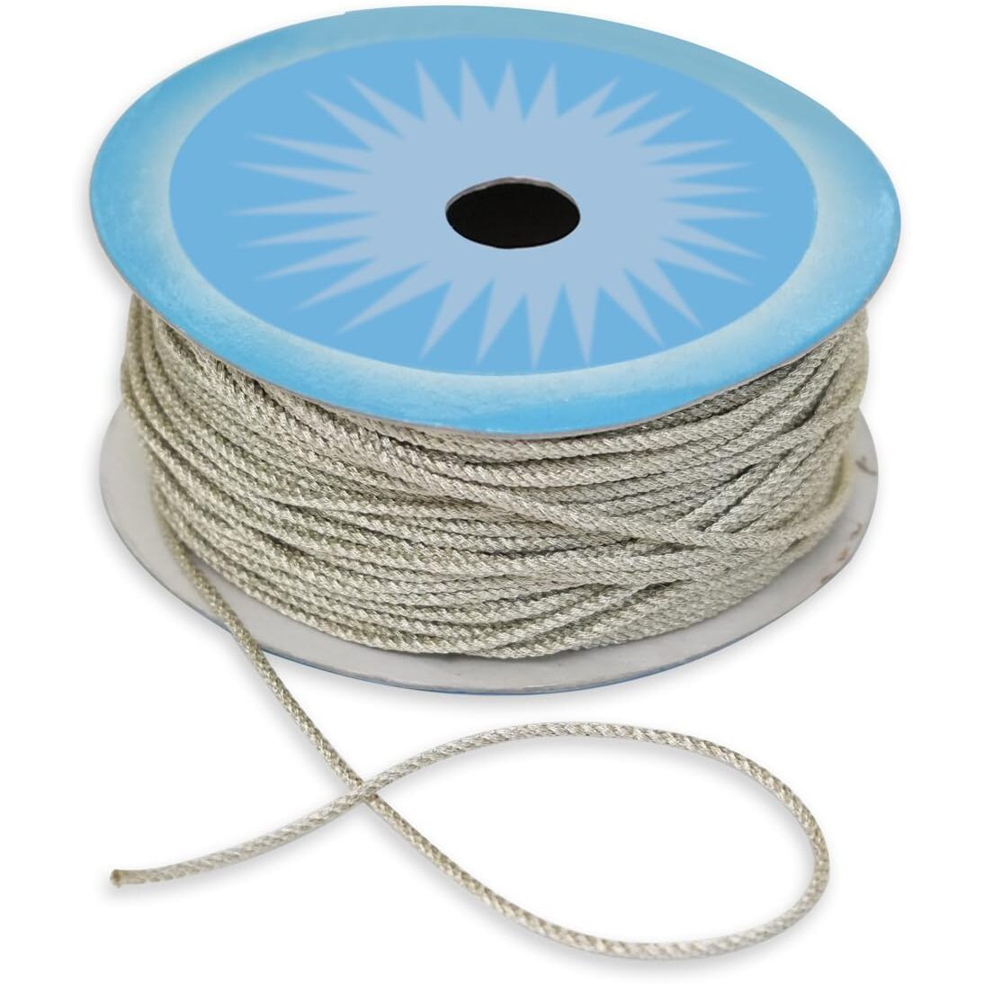 Embroiderymaterial Light Gold Zari Trim Braided Macrame Cord Laces And Borders For Saree, Sewing, Embroidery, Edging, Border, Blouse, Dupatta Border, Lehenga, Kurti Etc (17 Meters, 2Mm Wide)