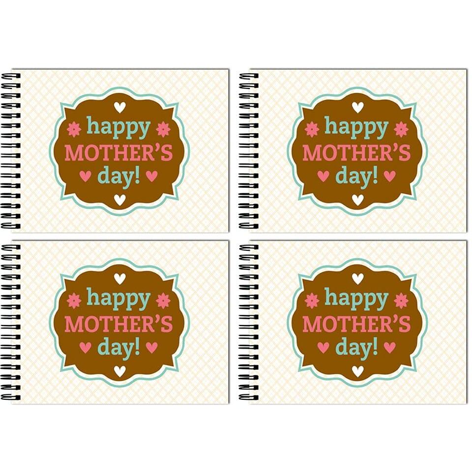 Tinywalk J Sketch Book Drawing Pad Landscape Sketch Book Spiral Bound Thick Sheets (A4 Size,100 Sheets/200 Pages, Pack Of 4)