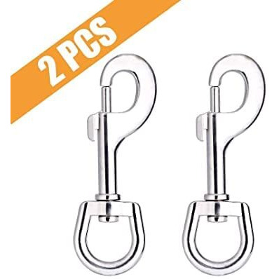 Woofy Swivel Snap Hooks, Metal Heavy Duty Eye Clasp Multipurpose- Best For Spring Pet Buckle, Key Chain For Linking Dog Leash Collar, Diy Project (Pack Of 2)