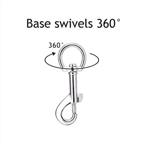 Woofy Swivel Snap Hooks, Metal Heavy Duty Eye Clasp Multipurpose- Best For Spring Pet Buckle, Key Chain For Linking Dog Leash Collar, Diy Project (Pack Of 2)