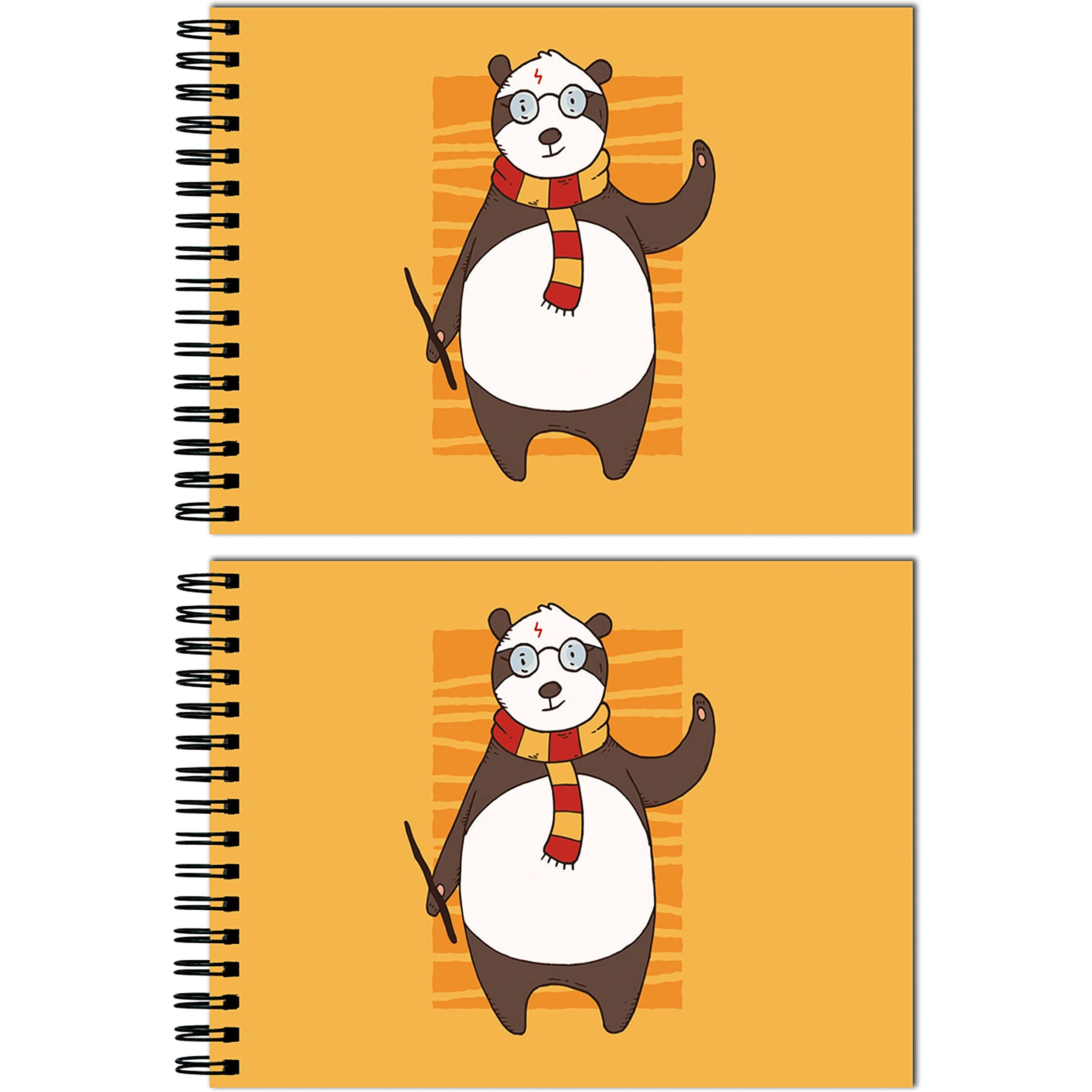 Tinywalk M Sketch Book Drawing Pad Landscape Black Sketch Book Thick Sheets (A4 Size,100 Sheets/200 Pages, Pack Of 2)