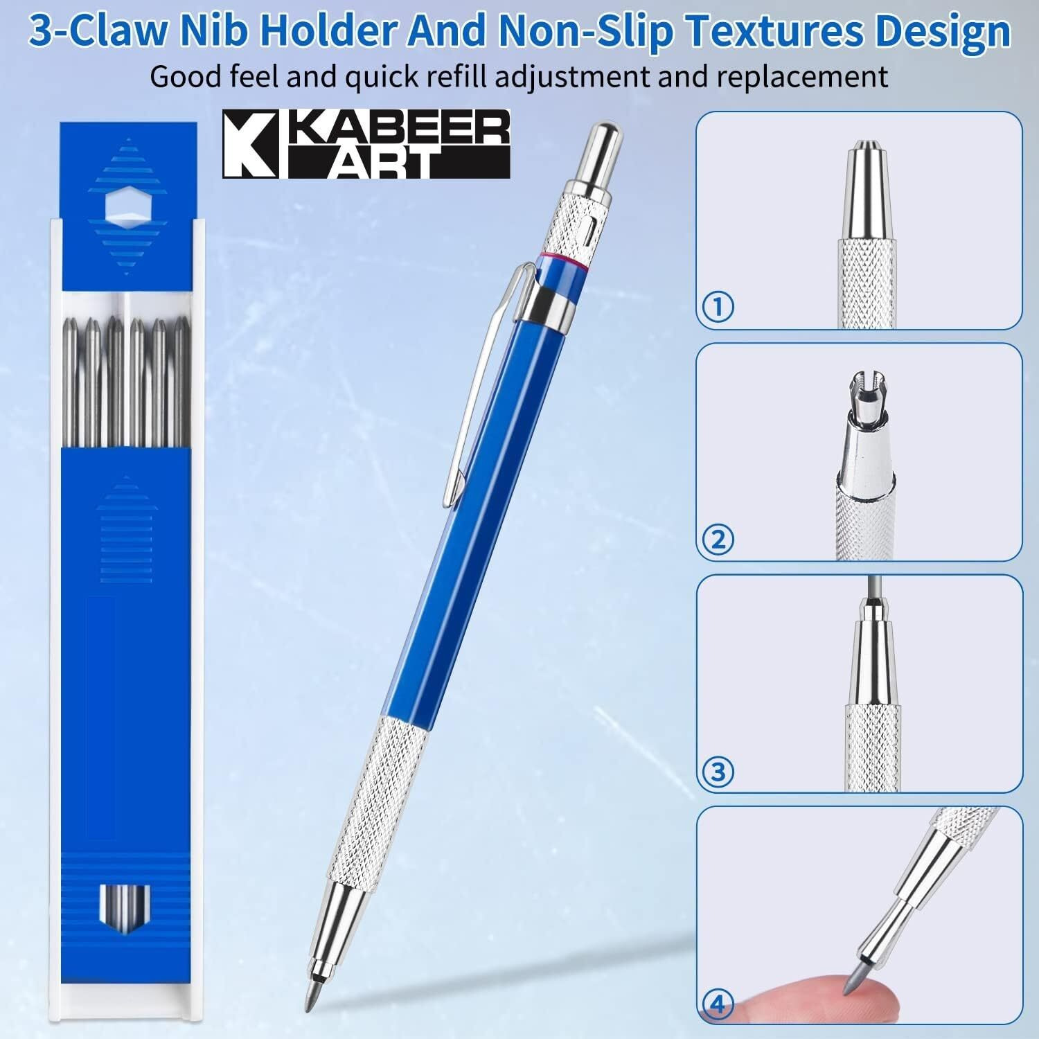 Kabeer Art 2.0Mm Mechanical Pencil With Leads|Black