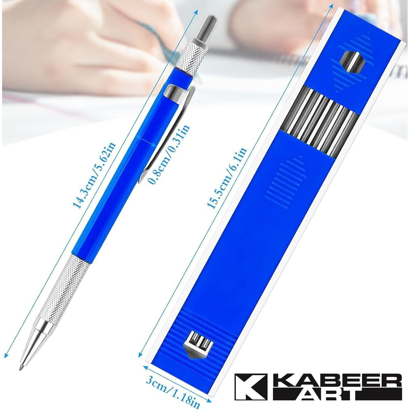 Kabeer Art 2.0Mm Mechanical Pencil With Leads|Black