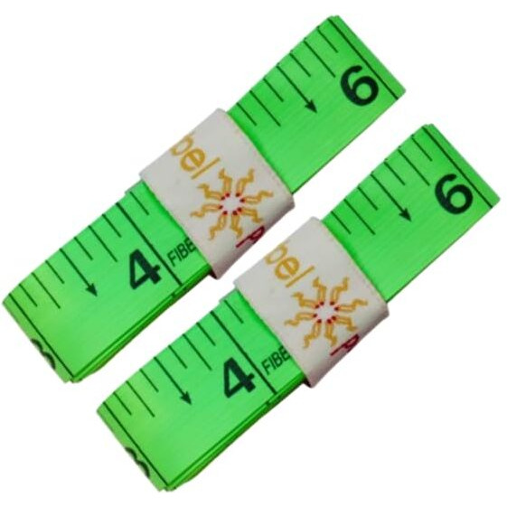 Label Punya Double-Sided Inch Tape 1.50 Meter, Durable Soft 150 Cm Sewing Tailor Tape Body Measuring Measure Ruler Dressmaking,Inch Tape (Green-2Pac)