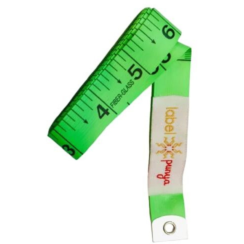 Label Punya Double-Sided Inch Tape 1.50 Meter, Durable Soft 150 Cm Sewing Tailor Tape Body Measuring Measure Ruler Dressmaking,Inch Tape (Green-2Pac)