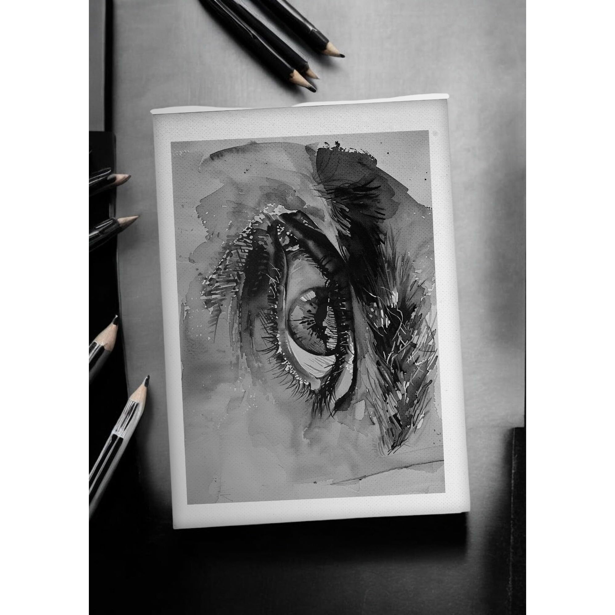 Artright Mixed Media Cartridge Paper A2 300 Gsm - 20 Drawing Sheets For Artists, Ideal For Charcoal, Graphite, Acrylic, Watercolor, Gouache, Ink, & Other Mixed Media