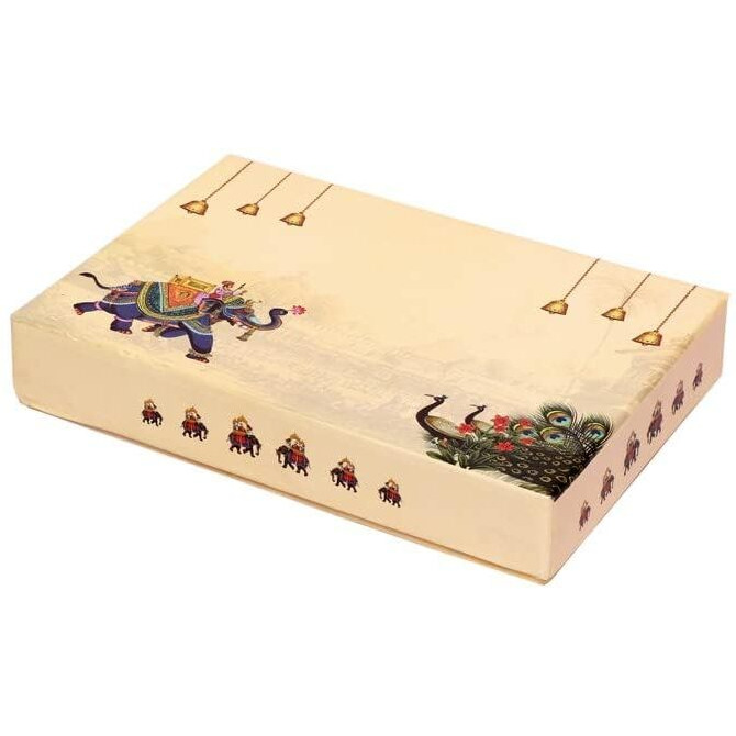 Grownex Sweets Gift Packaging Boxes, Kaju Katli Sweets Storage, Wedding Return Gift Cardboard Boxes, 500 Grams Box, Color - Beige (Pack Of 30)