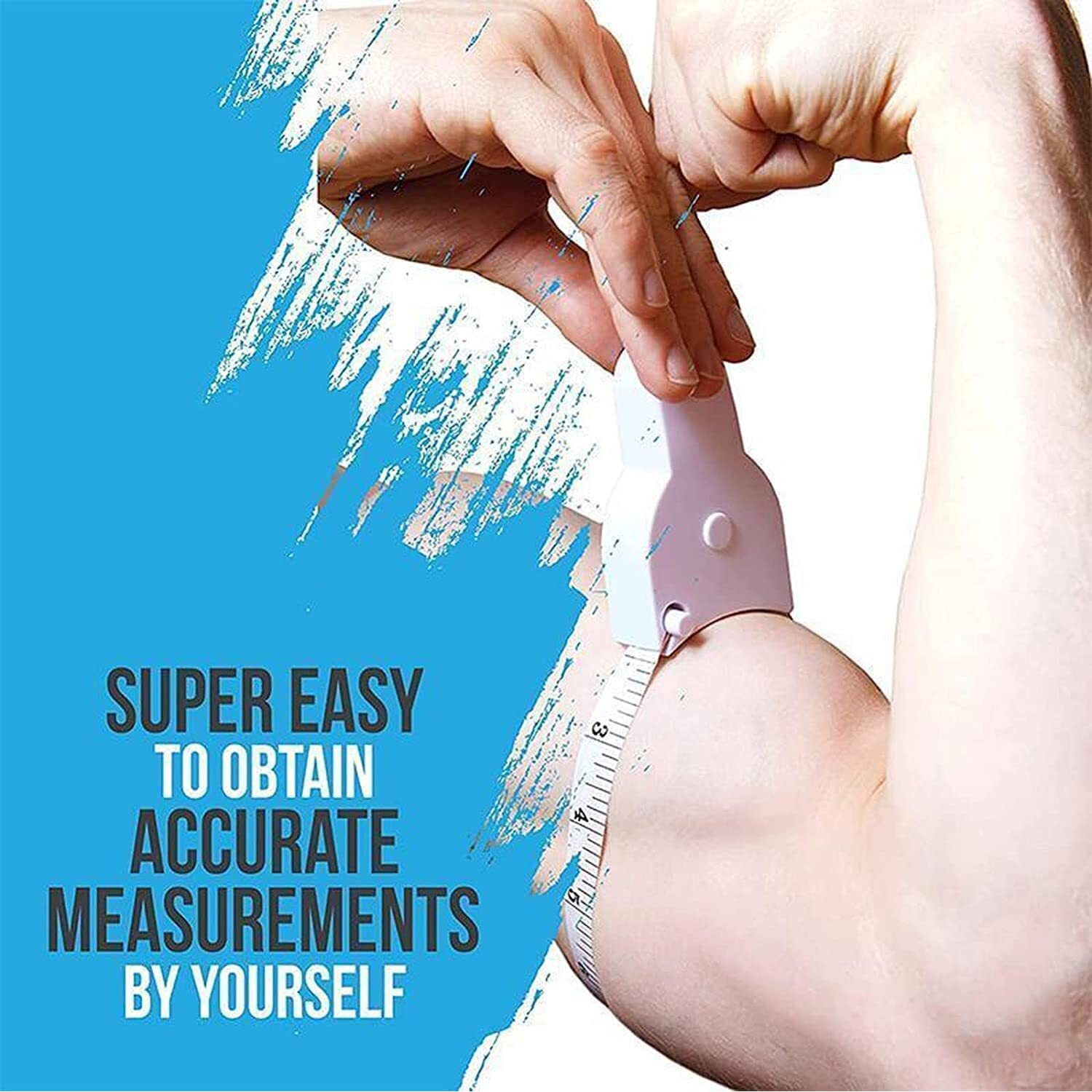 Zuptix Body Measuring Tape - Retractable Inch Tape With Lock Pin And Push Button - 150Cm Measure For Fat Measurement, Weight Loss, And Sewing