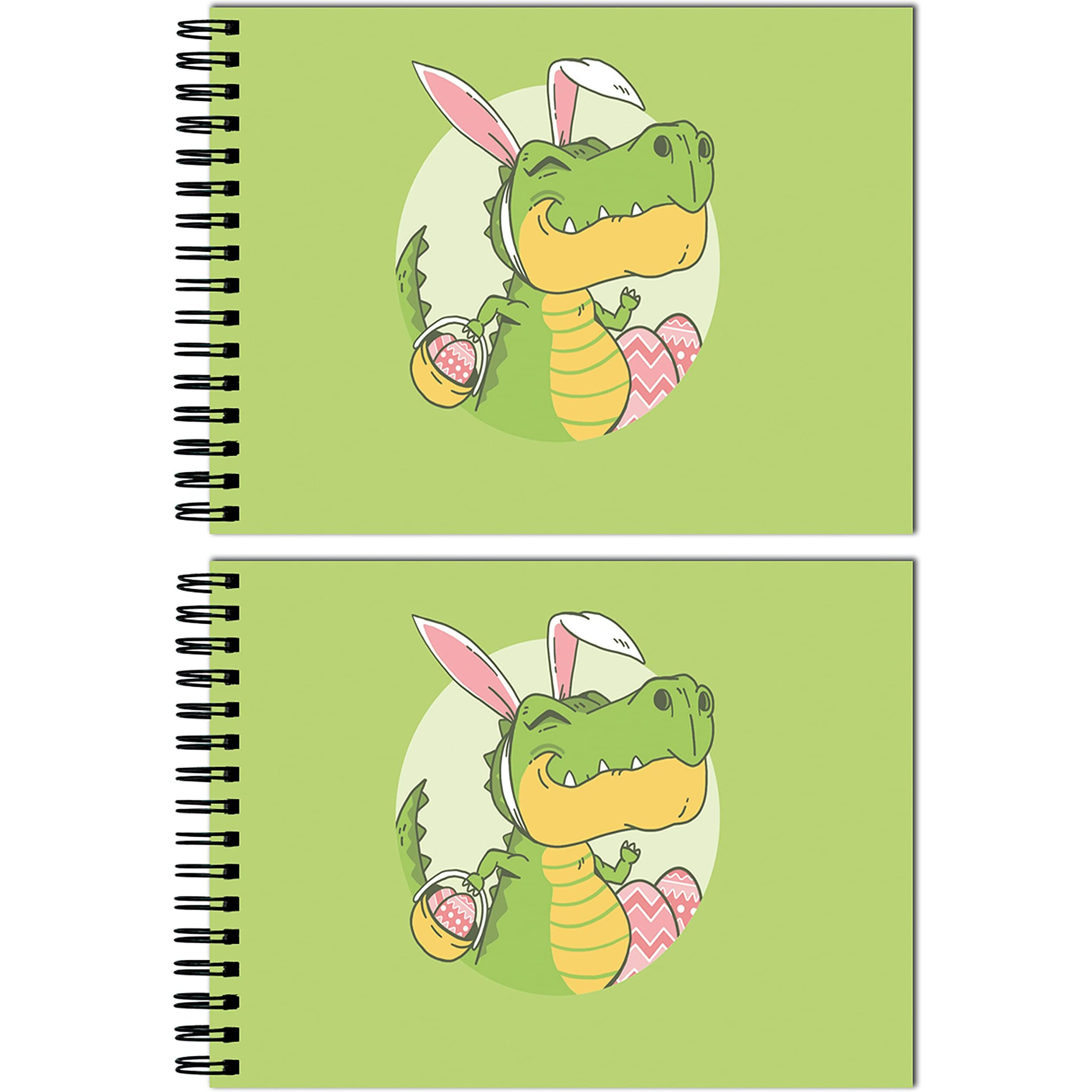 Tinywalk Dinosore Sketch Book Drawing Pad Landscape Sketch Book Eco Friendly Thick Sheets (A4 Size,100 Sheets/200 Pages, Pack Of 2)