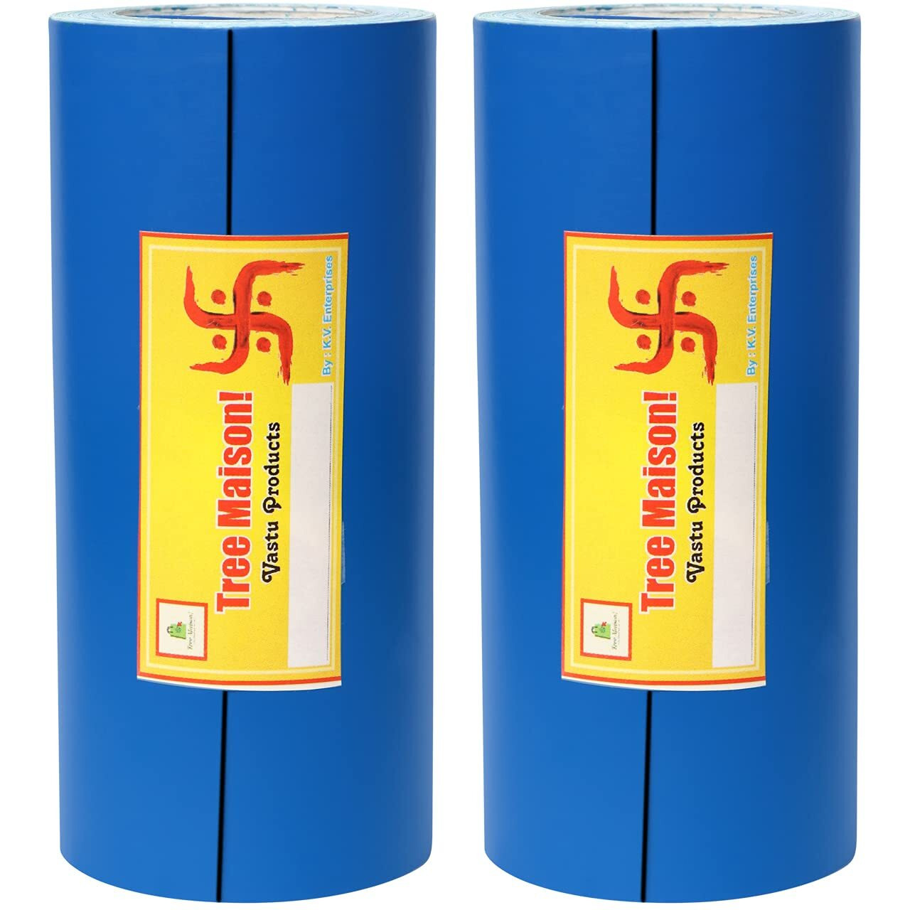 Treemaison Vastu Combo Of Blue Color Tape |Size - 4 Inch | Length- 8 Feet (Approx) | Vastu Remedy For Toilet | Main Door Entrance | Tape Remedy | Pack Of 2
