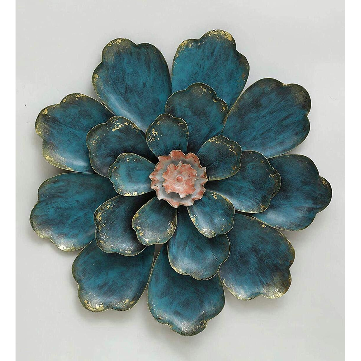 World Decor Rajasthani Shine Flower Wall Decor (25 * 02 * 25 In) Multicolor