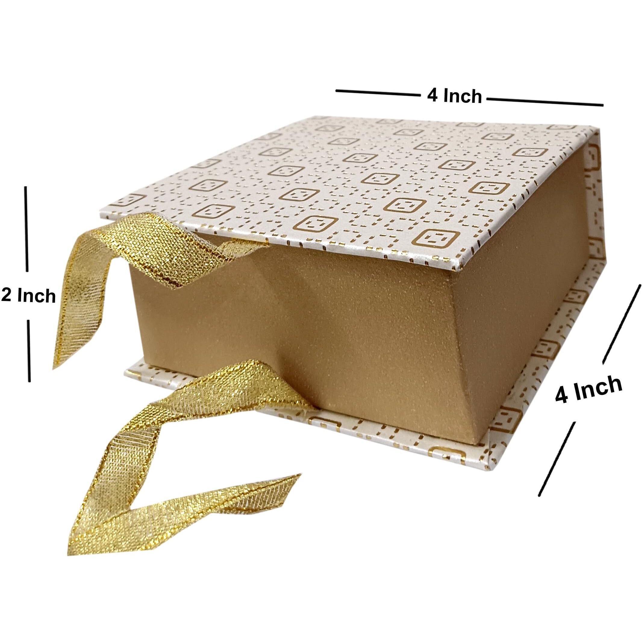 Acl Creations 4-Caviti Box/Ladoo Box/Choclate Box | Pack Of 2 | Assorted Colours | Empty Cardboard Box For Wedding Packaging, Birthday Hamper, Diwali Hampers, Corporate Gifting