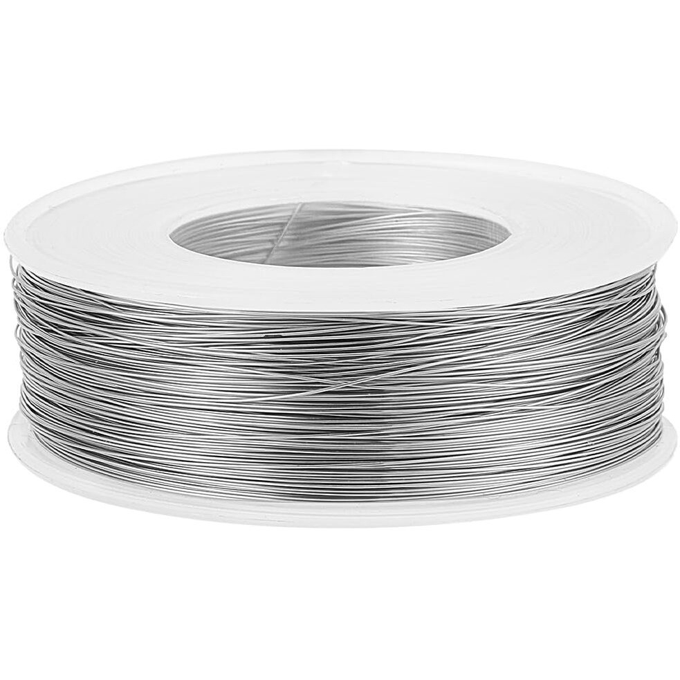 Benecreat 28 Gauge 984Ft 304 Stainless Steel Binding Wire For Jewelry Making, Strapping, Sculpture Frame, Cleaning Brushes Making And Other Crafts Project