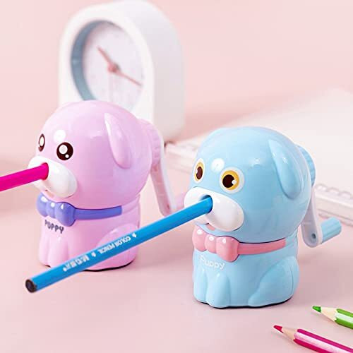 Kcr Puppy Table Sharpener For School Kids/Students Girls And Boys (Blue)