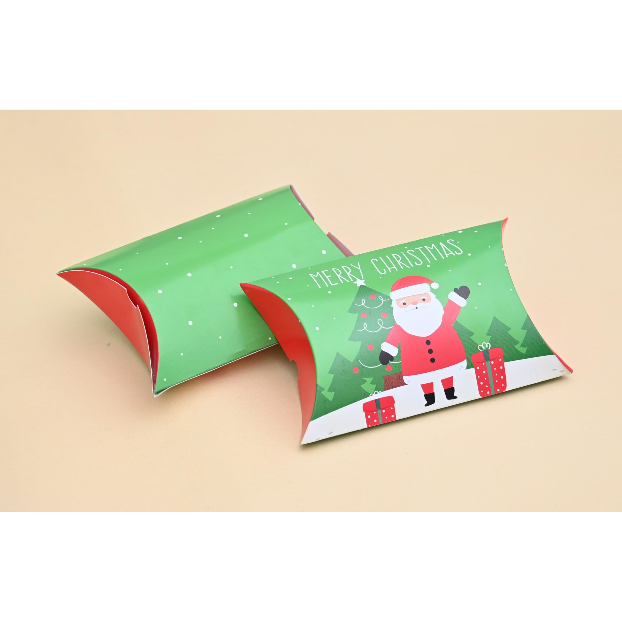 Toyxe Merry Christmas Print Candy Chocolates Pillow Box Set Of 24