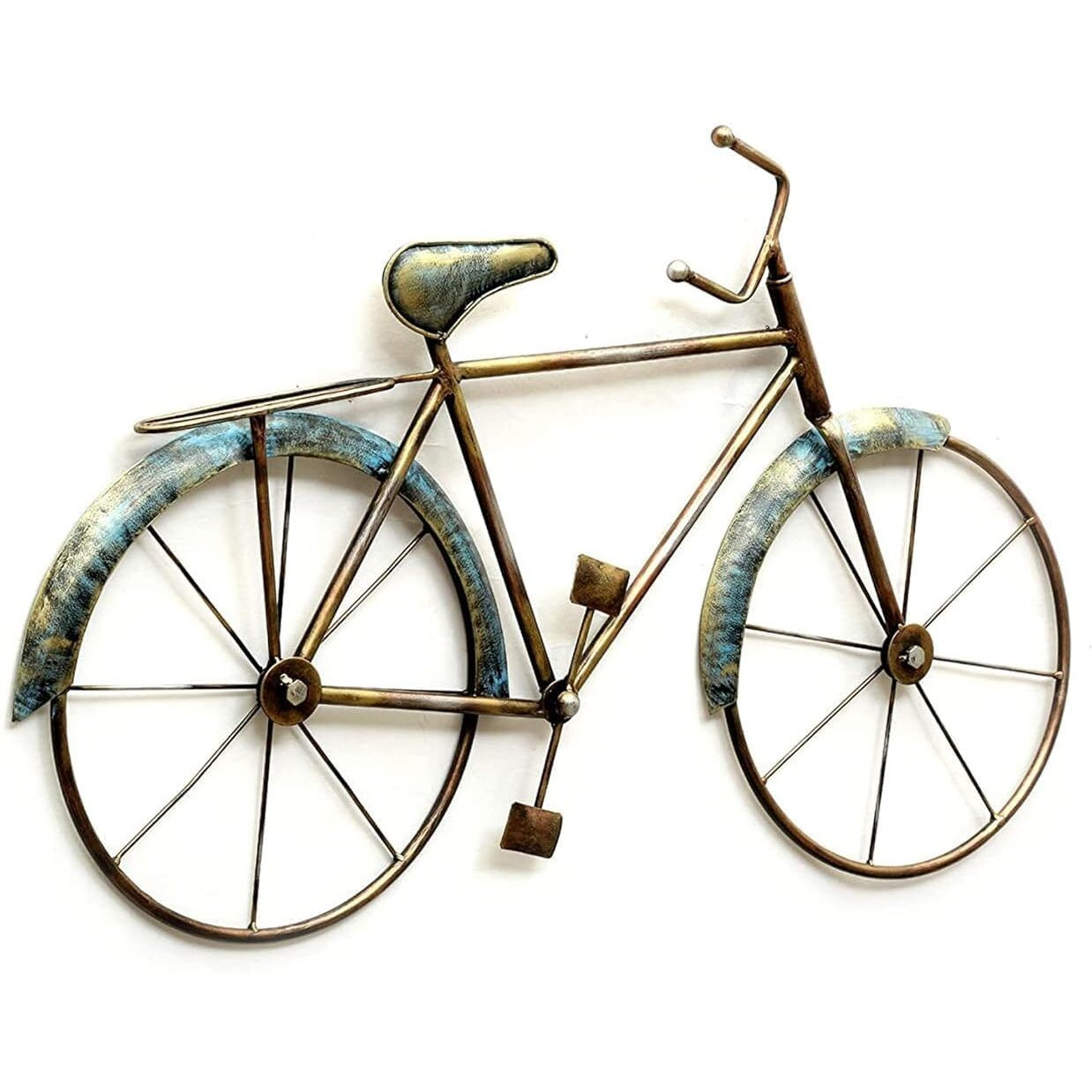 Anshika Internationalmetal Abstract Antique Cycle Wall Decor/Wall Hanging For Living Room Office Hotels 36 * 2 * 22(Gold) Inch