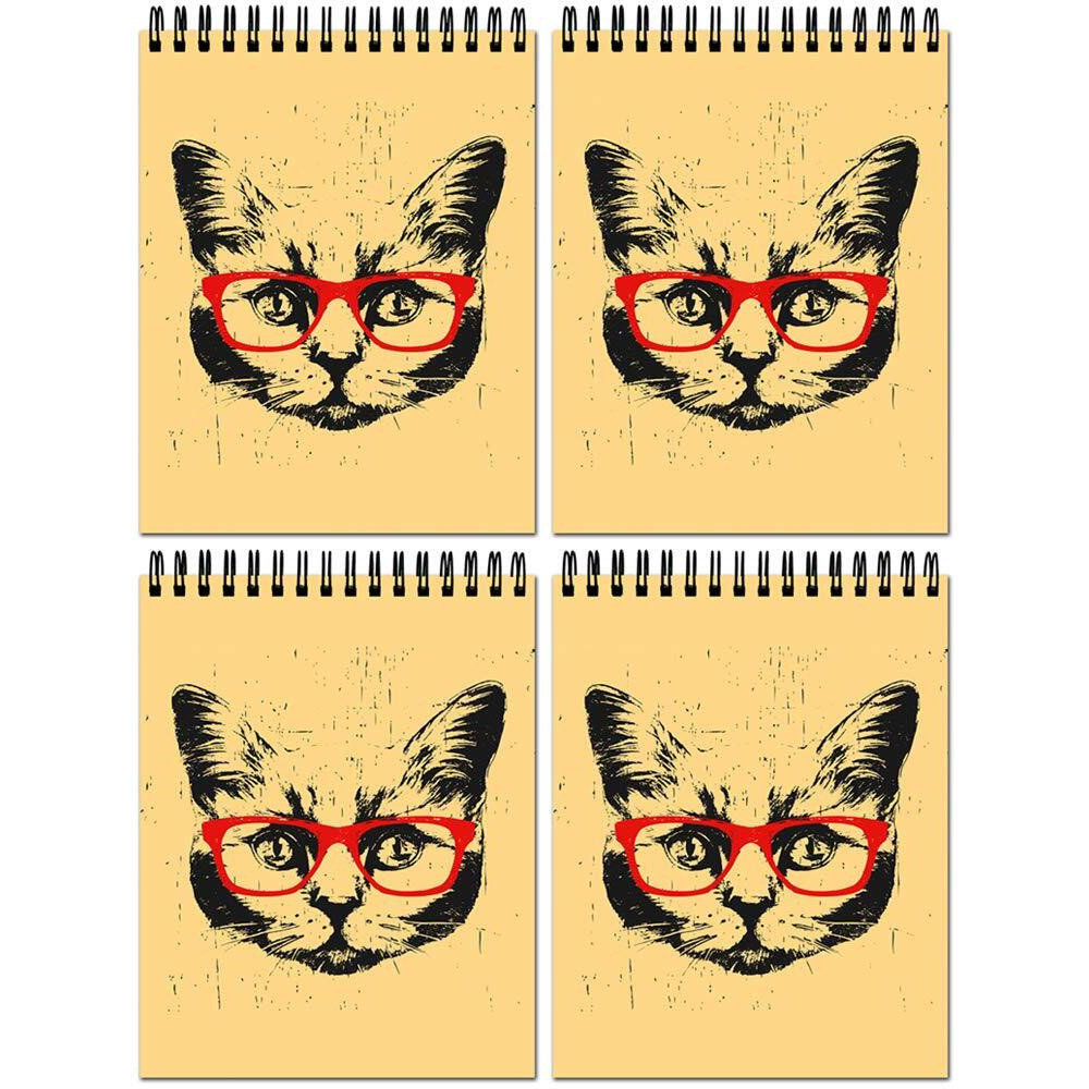 Vprint Quality Sketch Book Drawing Pad Black Sketch Book Thick Sheets (A4 Size,100 Sheets/200 Pages, Pack Of 4)