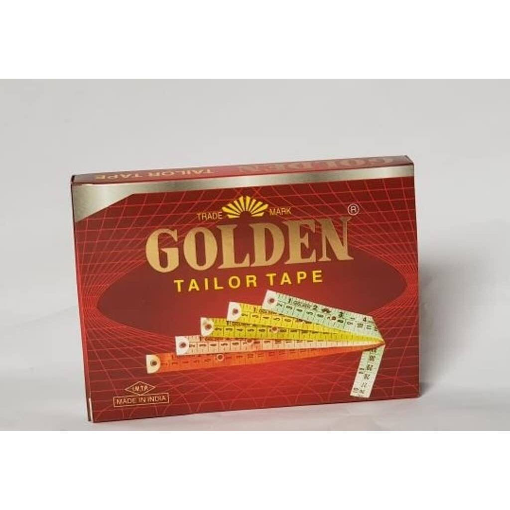 Golden Tailor Tape Measure Tailoring Tape 1.50 Meter Pack Of 5, Pvc Cloth Measuring Tapes For Body & Cloth Measurements, Dressmaking, Cloth Cutting, Home Tailoring (18 Mm)