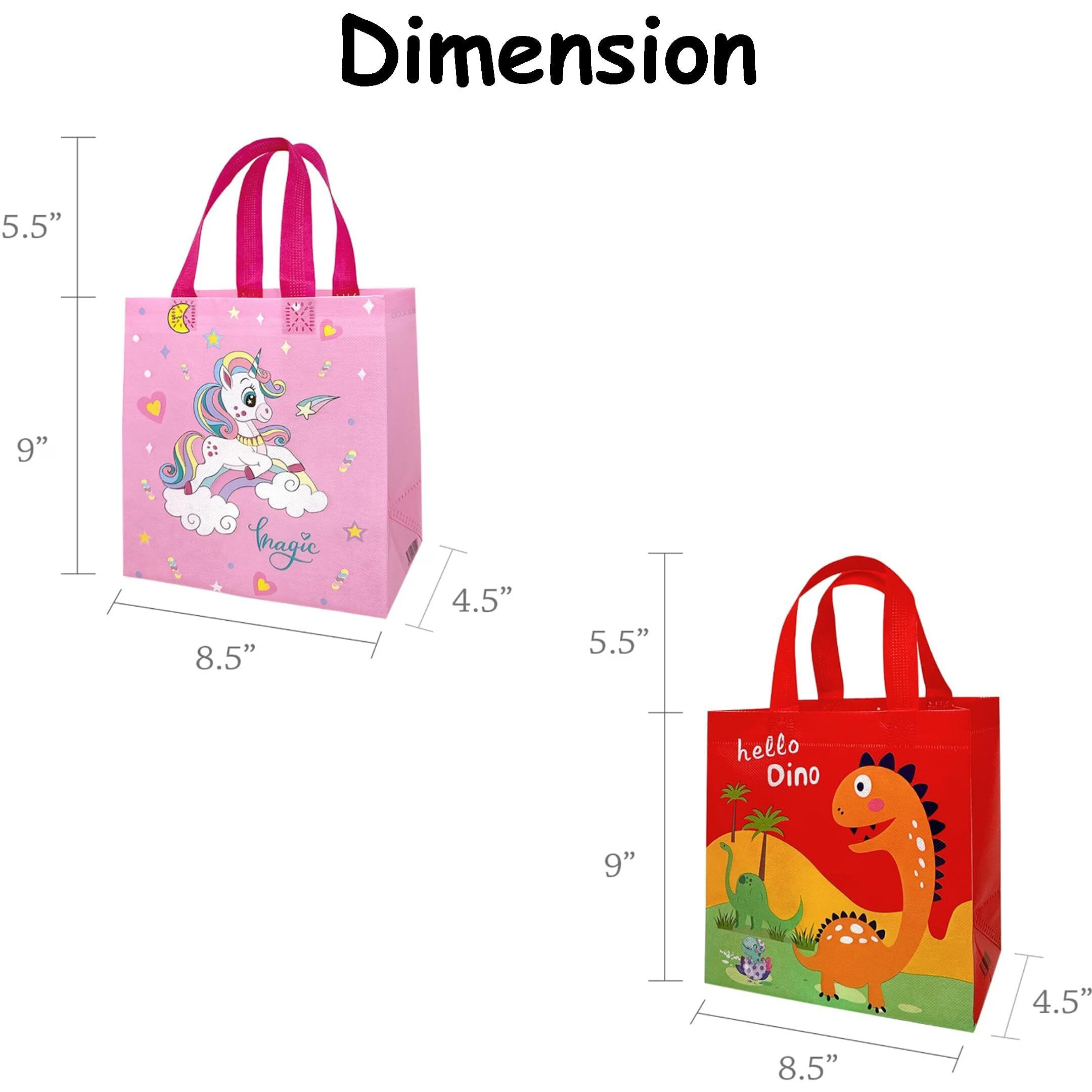 Parteet Cartoon Theme Gift Carry Bags - Medium Size Party Goodies Bag (Blue)