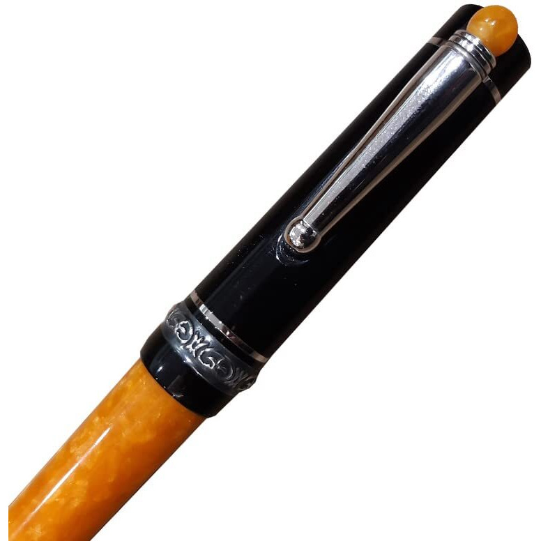 Delta We Dolcevita Black/Orange Resin With Sterling Silver Trim 0.7Mm Mechanical Pencil