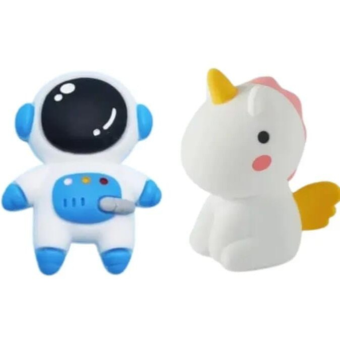 Ji And Ja Unicorn And Sapce Shape Cute Mini Eraser And Sharpener Set For Kids Boys Girls Birthday Return Gift Stationery Set - Pack Of 2 (Unicorn And Sapce)