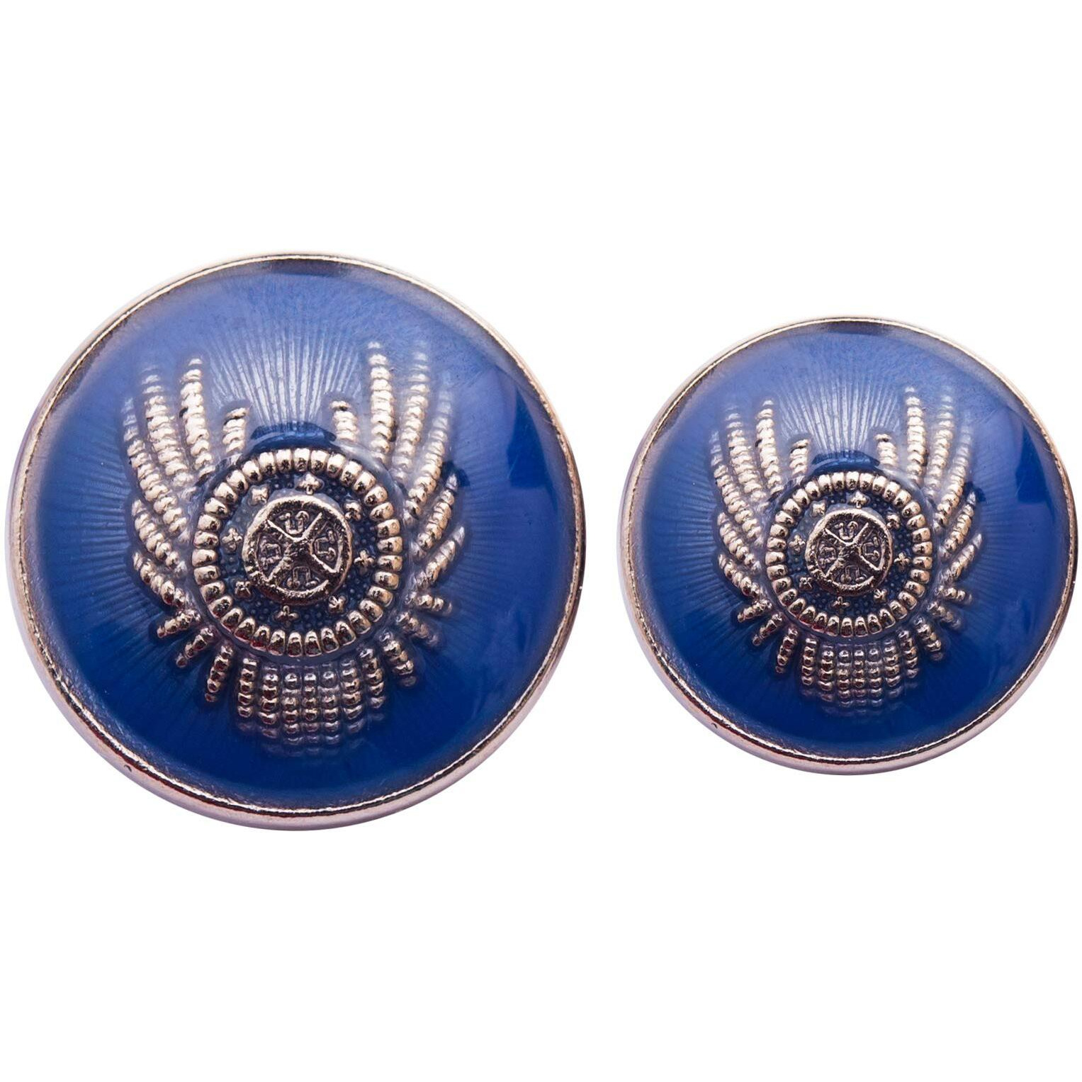 Handicraft Kottage Metal Buttons For Coat,Jacket,Suits (Blue 1)