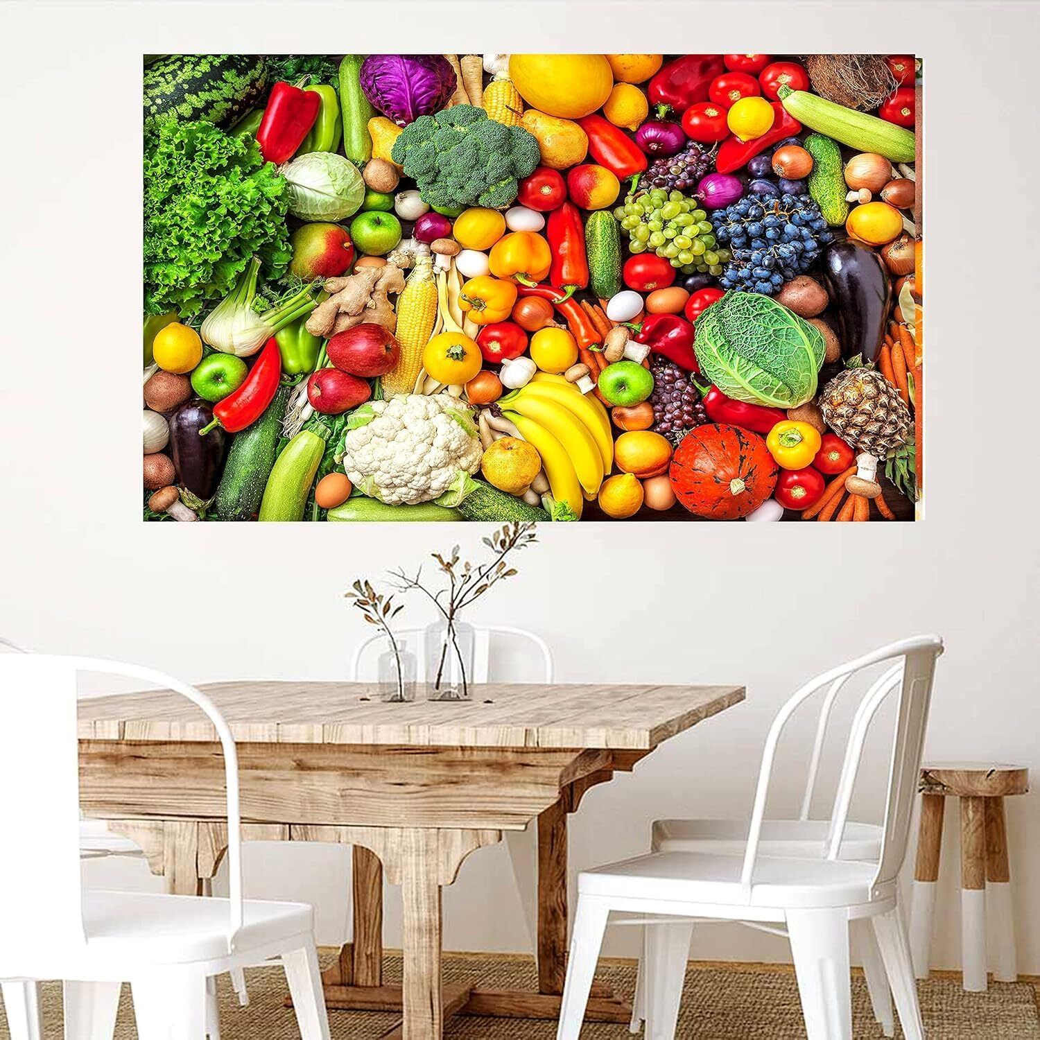 My D Square Vinyl Fruit Poster And Vegetable Wall Paper For Kitchen Office Shop Living Room Size 12 X 18 Inch Self Adhesive Dfp302