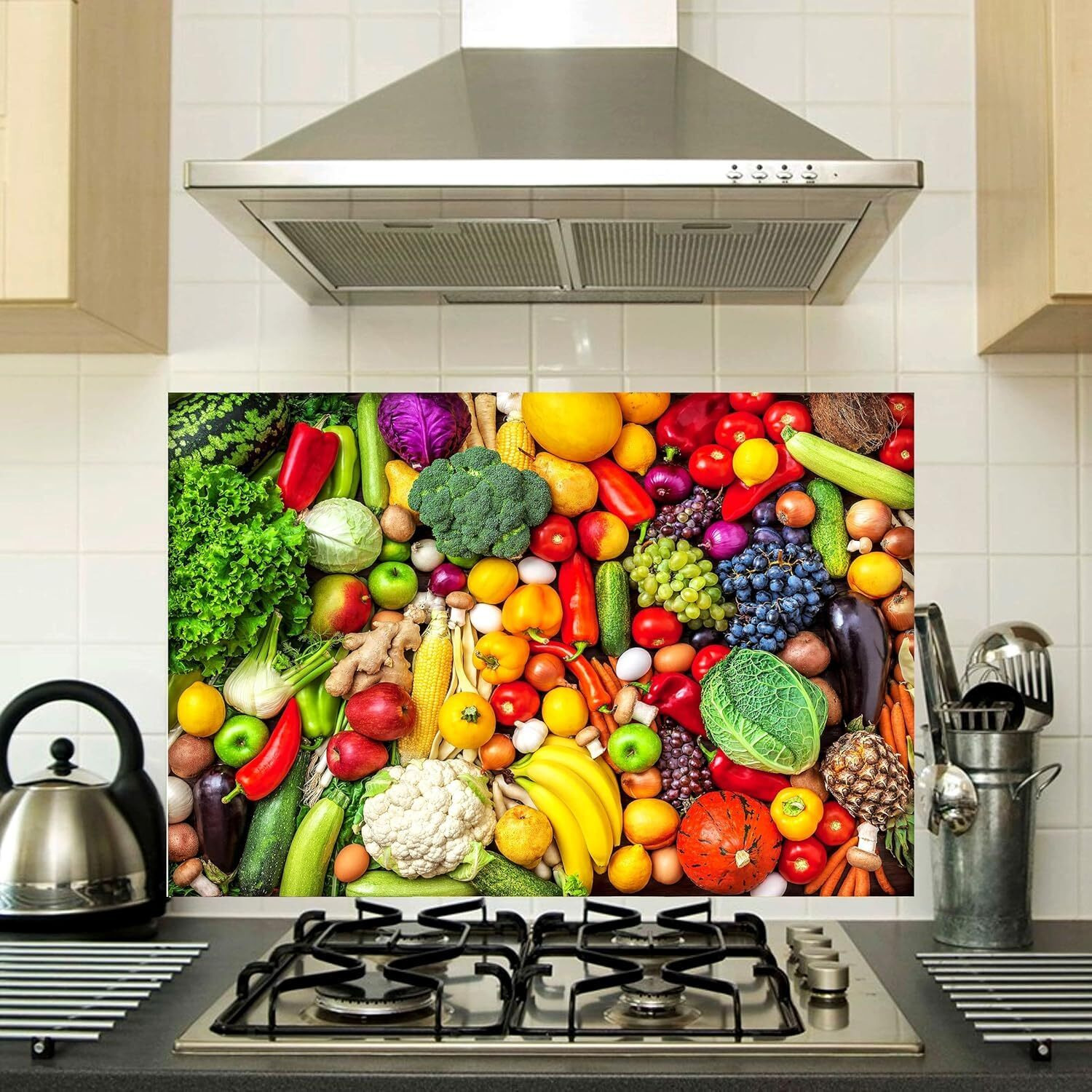 My D Square Vinyl Fruit Poster And Vegetable Wall Paper For Kitchen Office Shop Living Room Size 12 X 18 Inch Self Adhesive Dfp302
