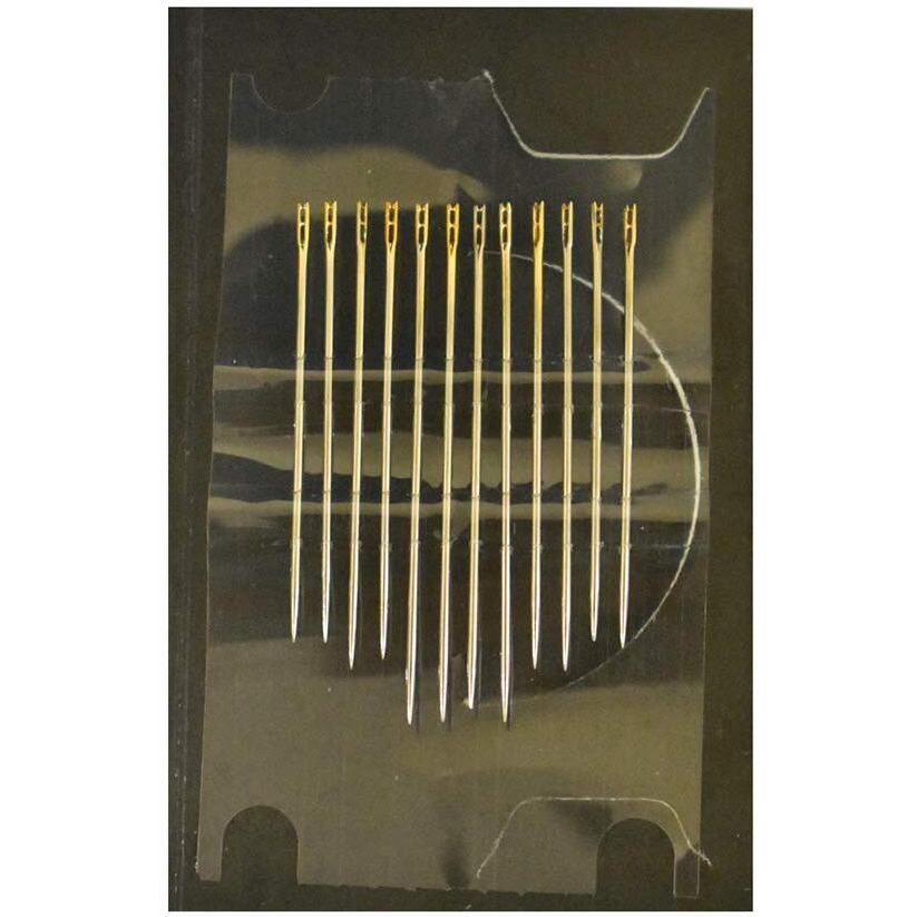 Embroiderymaterial 6/12 Assorted Self Threading Needles Pack Of 12 (3 Different Sizes Needles)