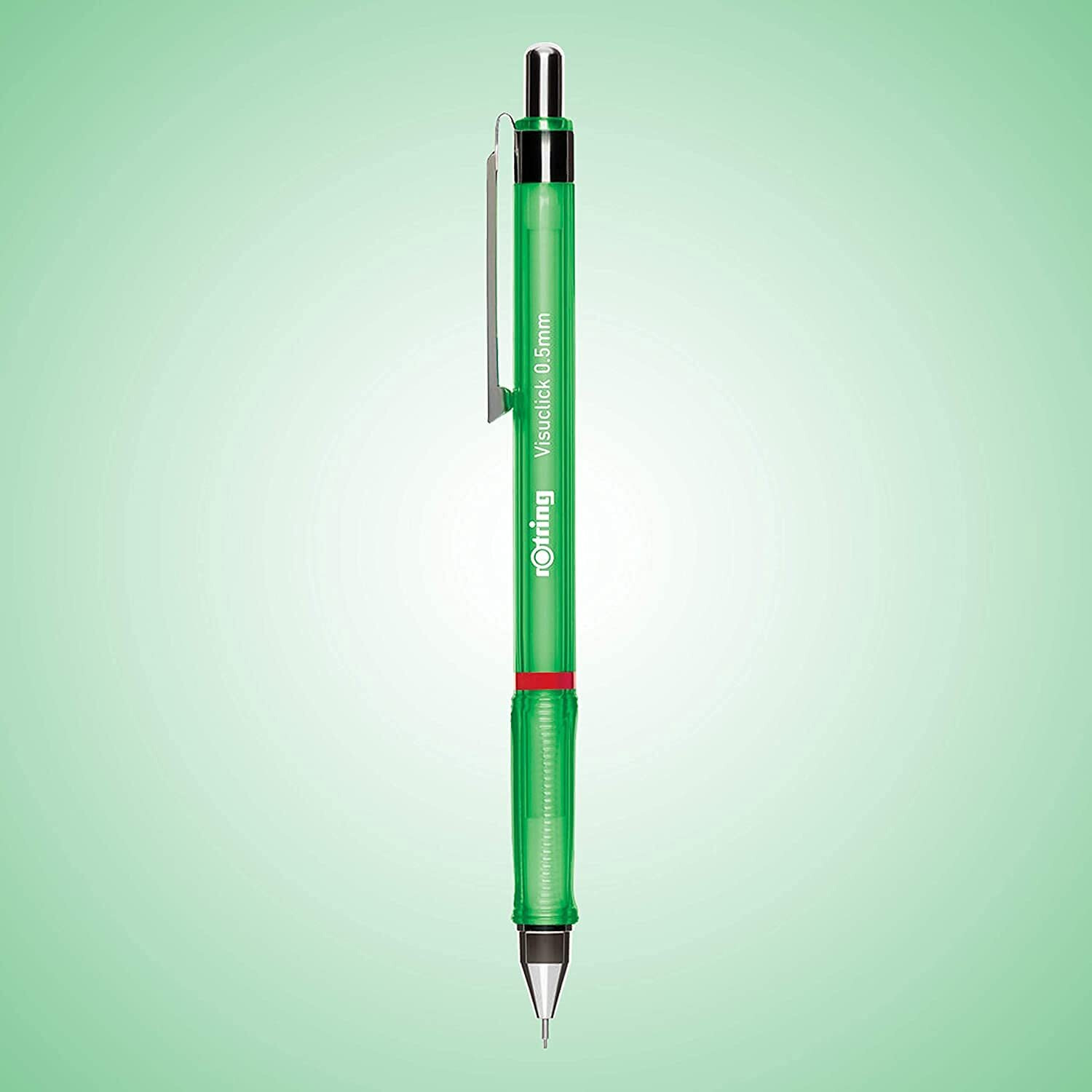 Rotring Visuclick 0.5Mm & 0.7Mm Mechanical Pencils, 2B Lead, Green Barrel - Total 2 Pieces