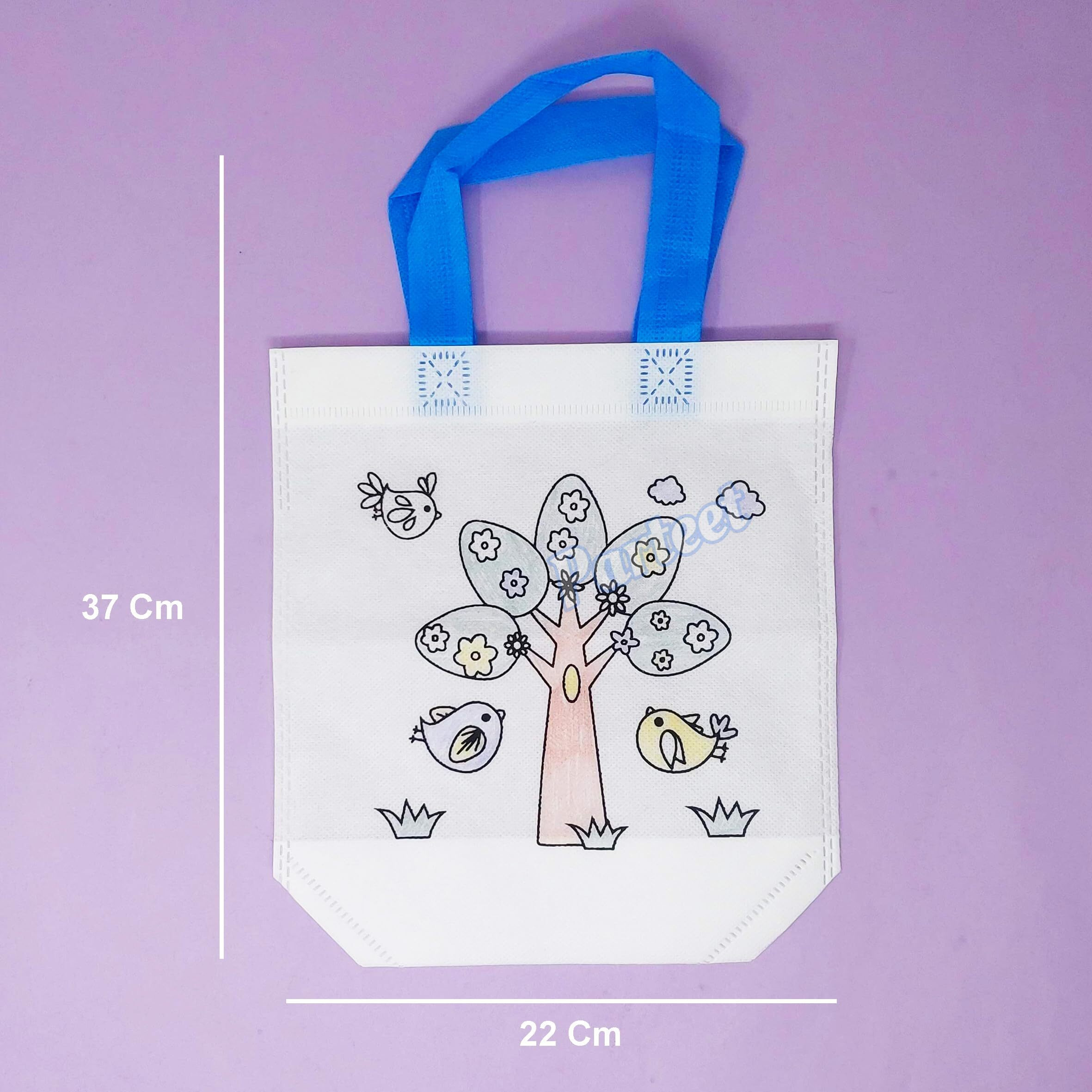 Parteet Birthday Popper Diy Reusable Bags | Set Of 10 37X22 Cm | Kids Party Bags, Gift Bag, Kids Party Favour Bag