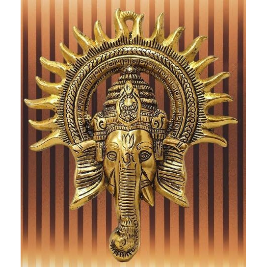 Anshika International Chakra Ganesh Wall Decoration, Metal Wall Sculpture, Modern Metal Wall Decor, Wall Art For Bedroom, Wall Hanging & Decorative Mounted Art Sculpture For Living Room