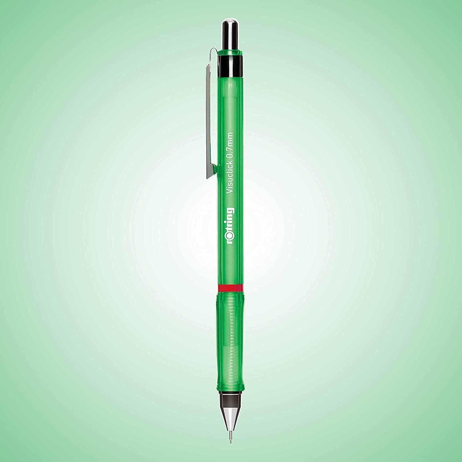 Rotring Visuclick 0.7Mm Mechanical Pencils, 2B Lead, Pink & Green Barrel - Total 2 Pieces