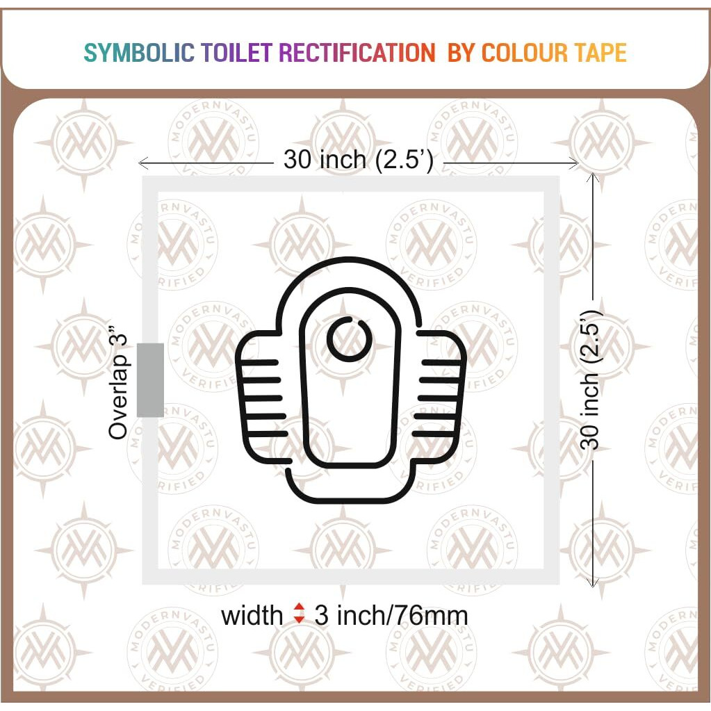 Mv Vastu Remedies Colour Tape | Size 3&quotInch/76Mm, 20 Meter (Main Entrance & Toilet Correction)  Pack Of 1 (White)