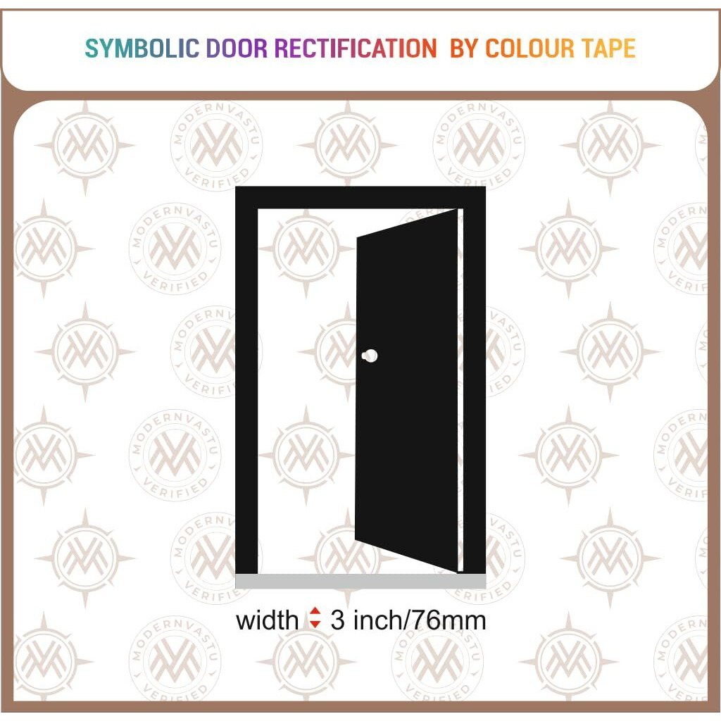 Mv Vastu Remedies Colour Tape | Size 3&quotInch/76Mm, 20 Meter (Main Entrance & Toilet Correction)  Pack Of 1 (White)