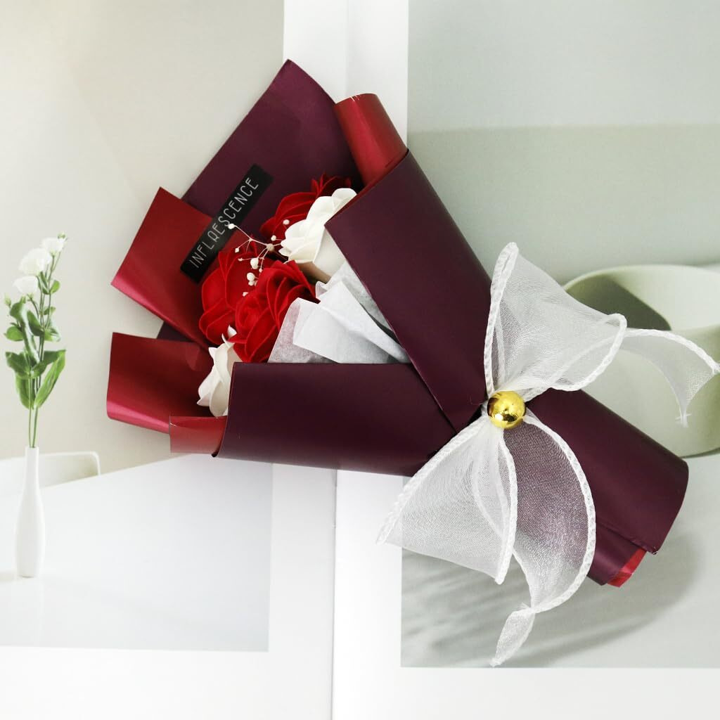 Hasthip Hand Soap Flower With Gift Box Romantic Mini Rose Artificial Flowers Bouquet Valentine's Day Gift Birthday Gift For Girlfriend Mothers Day Gift Unique Gifts For Women, 20Cmx14Cmx8.5Cm