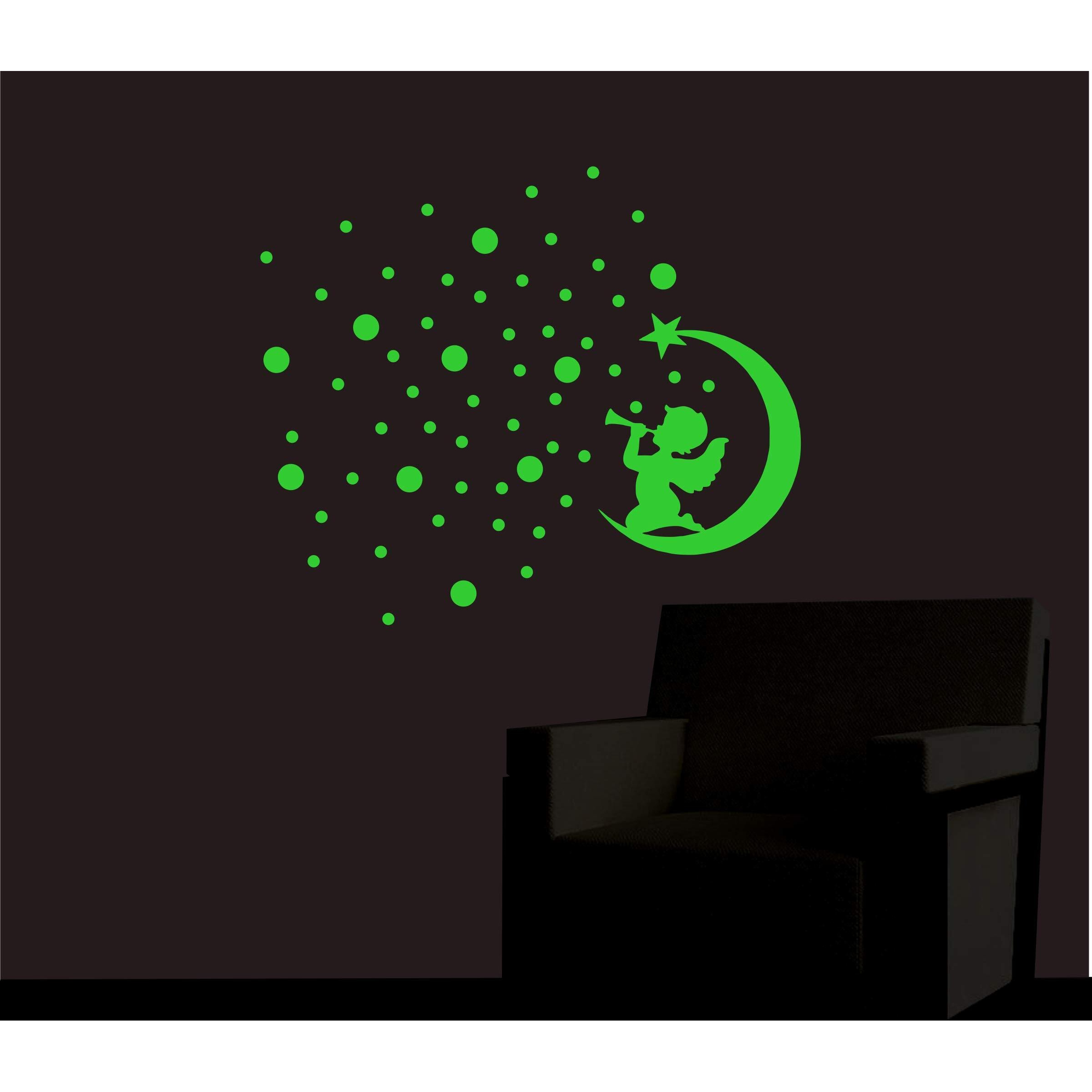 Dreamkraft Glow In The Dark Decorative Radium Sticker (Green, 46X39 Cm)