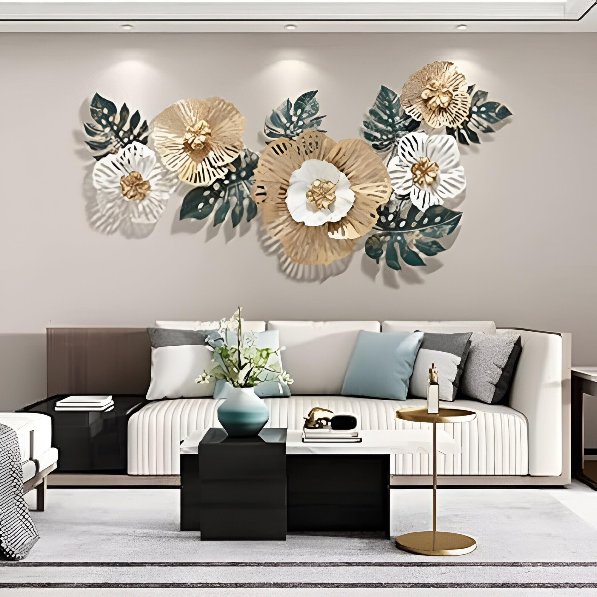 Decore Basket Metal Wall Art Iron Floral Wall Home Decoration | Decorative Item For Living Room, Dining Room, Bedroom,Home, Office, Cafe And For Gift Purpose, 30 Cm (Color  Multicolor)