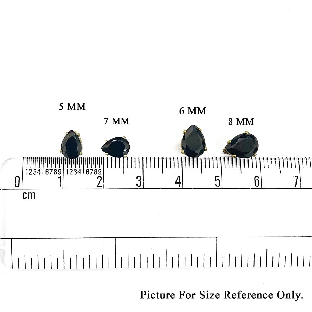 Embroiderymaterial Sew On Crystal Stone Rhinestone Beads For Fabric, Craft, Embroidery, Sewing And Jewellery Making With Crown Prong Claws Setting (6X8Mm - 25 Pieces, Black)