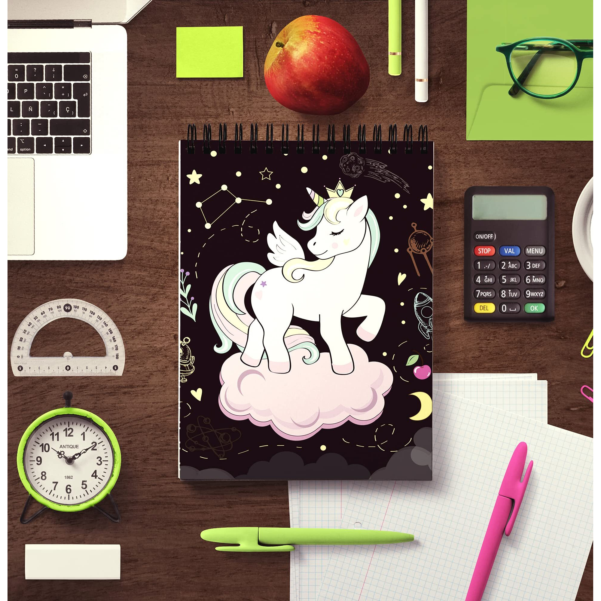 Vprint Quality Sketch Book Drawing Pad Sketch Book 120 Gsm A4 A Thick Sheets (A4 Size,80 Sheets/160 Pages, Pack Of 1)(White Unicorn)