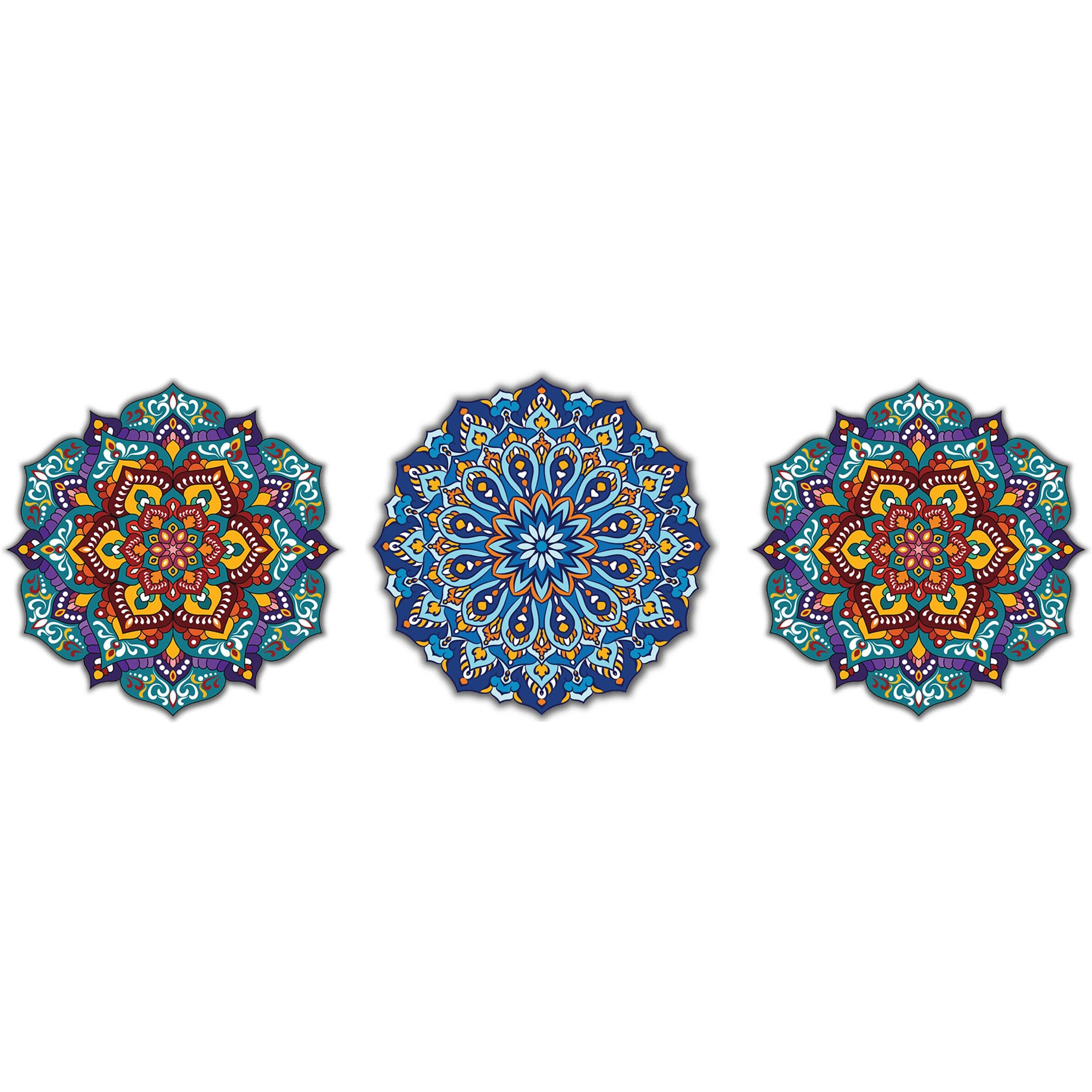 Vah- Kya Bat Hai  Wall Art For Living Room, Room Wall Art, 3D Wall Art, 3D Wall Decor, Mandala Wall Decor, Mandala Wall Hanging, Wall Arts For Living Room, Wood Decor For Wall (Set Of 3)