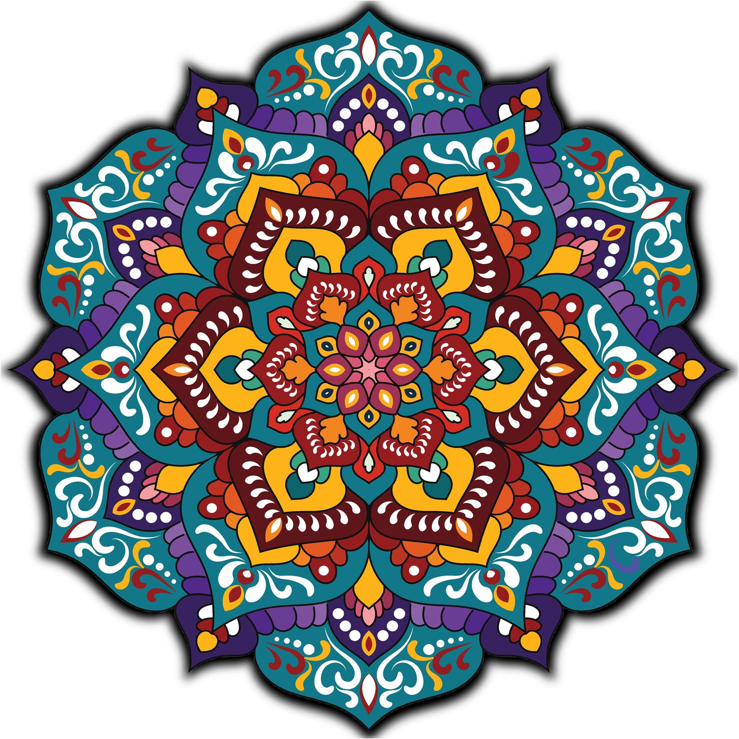 Vah- Kya Bat Hai  Multicolour Wall Art For Living Room, 3D Mandala Wall Decor