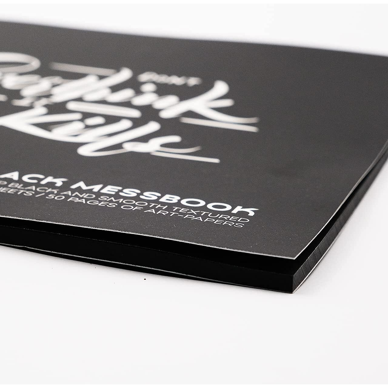Messketeers - Say Hey To Art Deep Black Sketchpad 140 Gsm/Square 7 * 7Inch - Premium Black Art Papers For Mixed Media/Cover Art  Dont Overthink