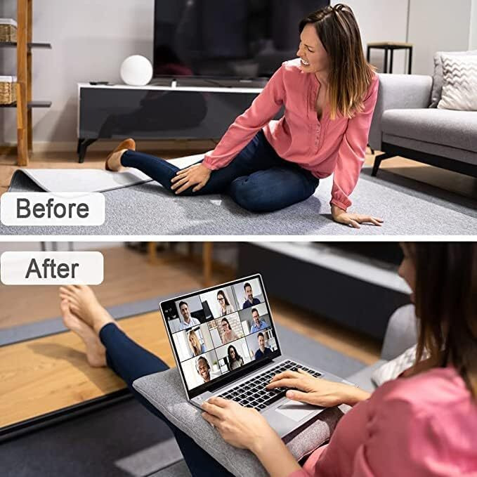 Kevanki Hook And Loop Gripper Tape For Table Cloth, Rug Gripper, Washable Rug Pads, Carpet Stickers, Non-Slip For Wooden, Hard Floors, Floor Mats, Tiles (Pink, Pack Of 10)