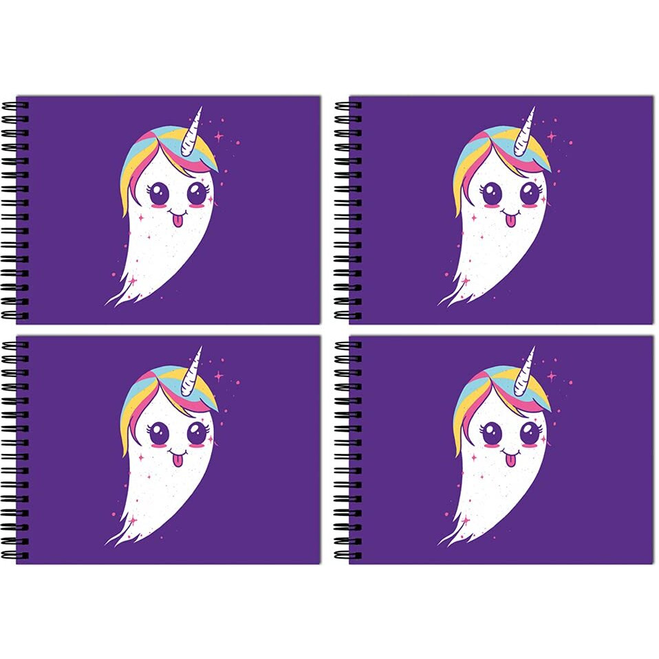 Tinywalk L Black Sheet Black Pages Drawing Pad Landscape Sketch Book For Kids 9 To 14 Thick Sheets (A4 Size,50 Sheets/100 Pages,215 Gsm Pack Of 4)