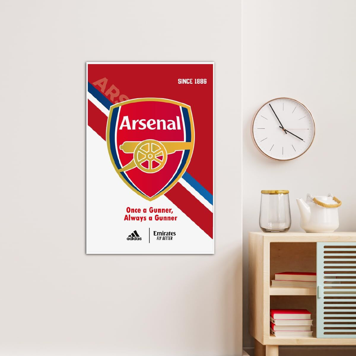 Tenorarts Arsenal Fc Poster With Thick 300 Gsm Matt Finish Paper (18Inches X 12Inches)