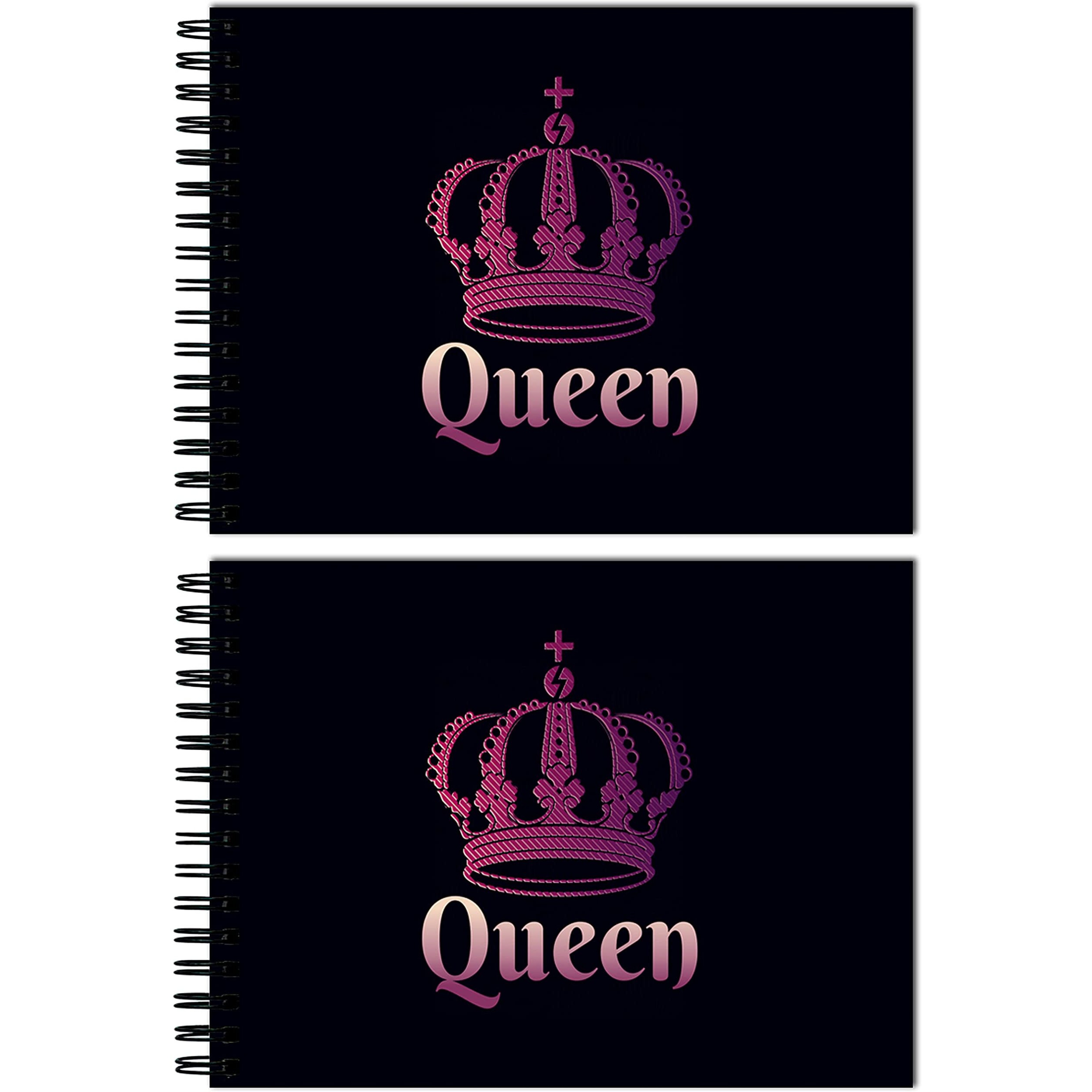 Tinywalk A Black Sheet Black Pages Drawing Pad Landscape Sketch Book Medium Size Thick Sheets (A4 Size,50 Sheets/100 Pages,215 Gsm Pack Of 2)