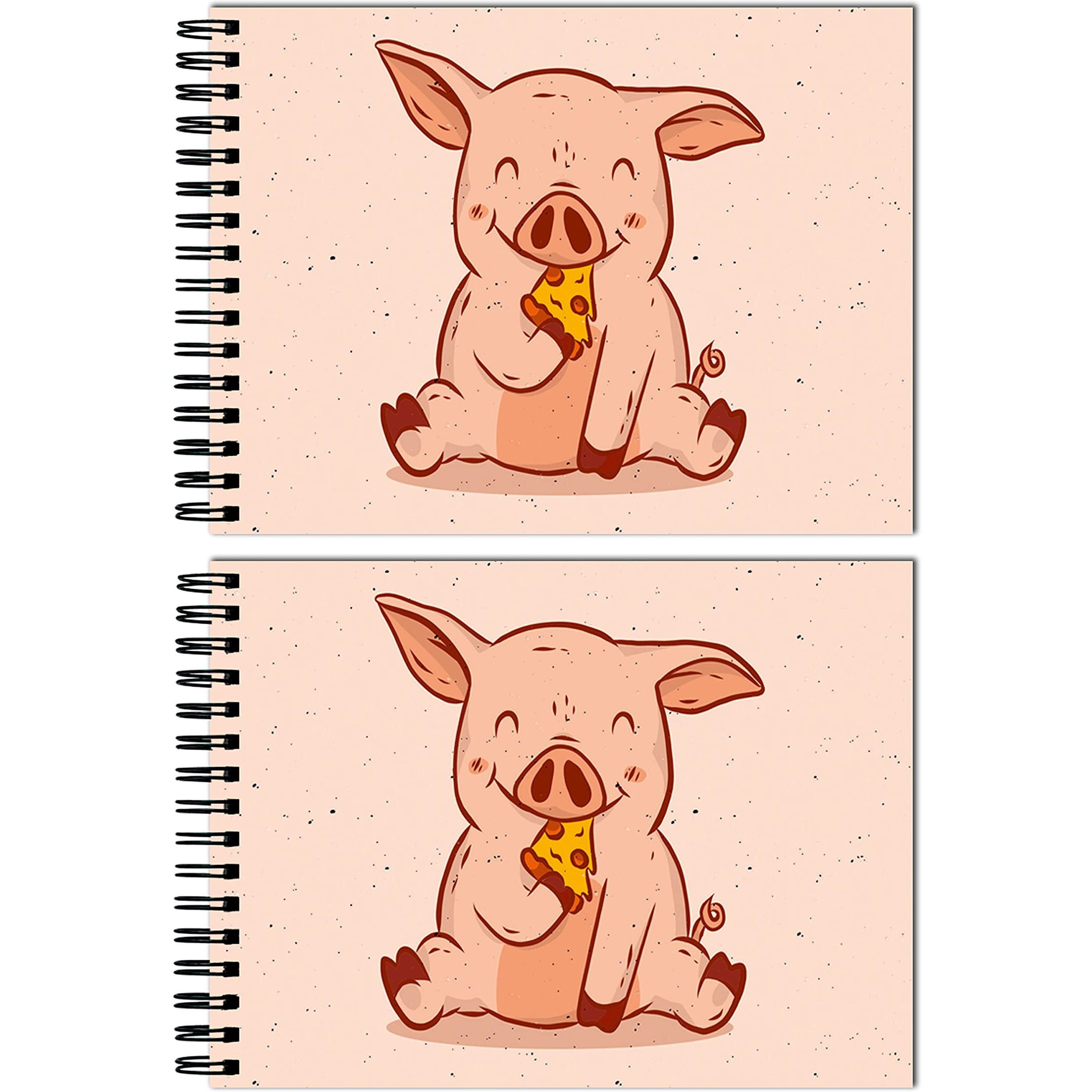 Tinywalk Q Black Sheet Black Pages Drawing Pad Landscape Sketch Book Thick Pages Thick Sheets (A4 Size,50 Sheets/100 Pages,215 Gsm Pack Of 2)