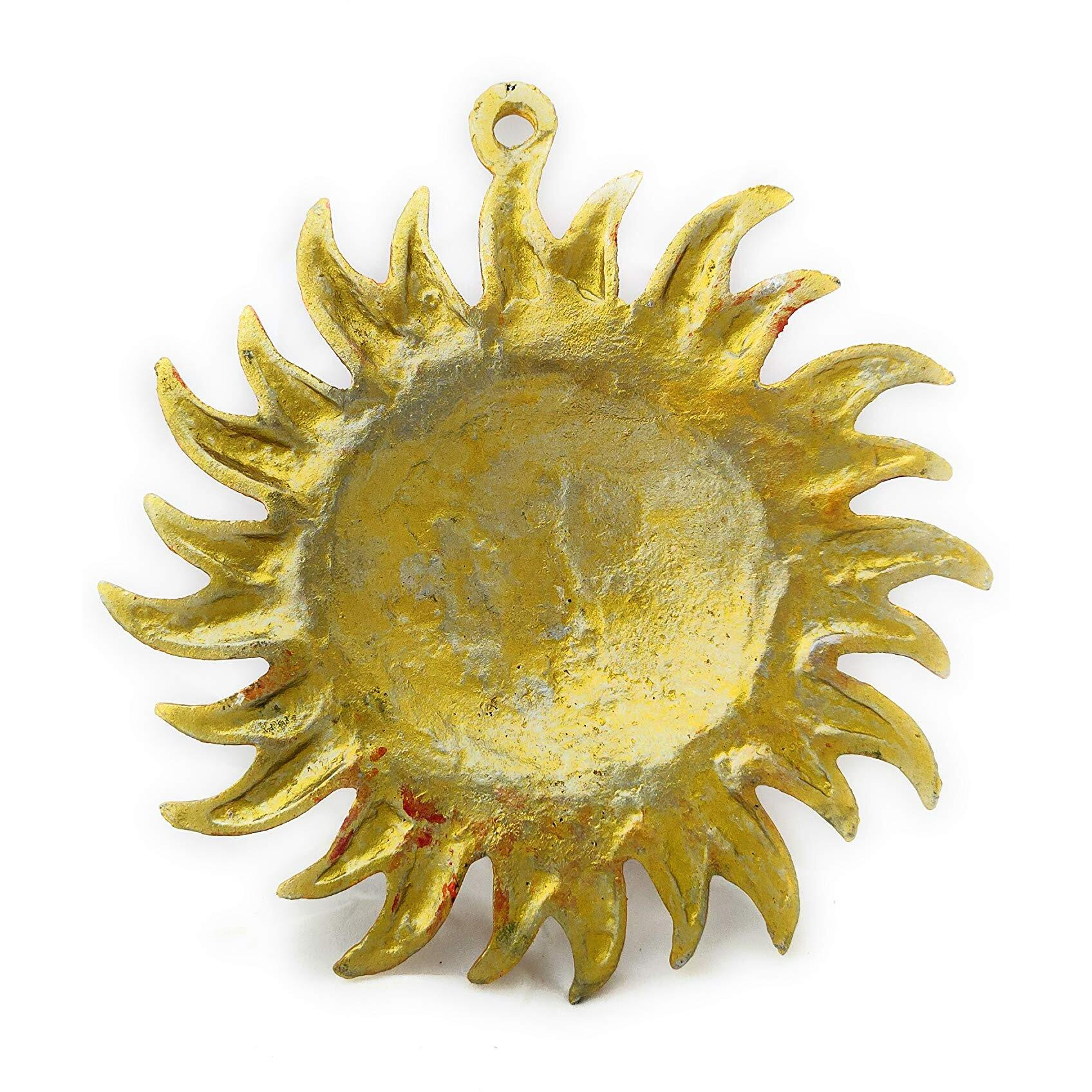 Dreamkraft Metal Sun Main Door Wall Hanging (18X18 Cm, Multicolor)