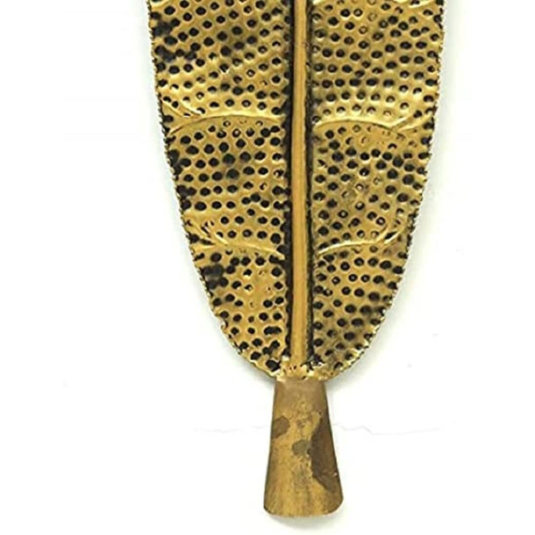 World Decor Designer Leaf Golden Leaf,Hem Leaf, Wall Dcor, Decorative Item For Living Room, Home, Office, Caf,Reshturant,Etc.(Set Of 2)